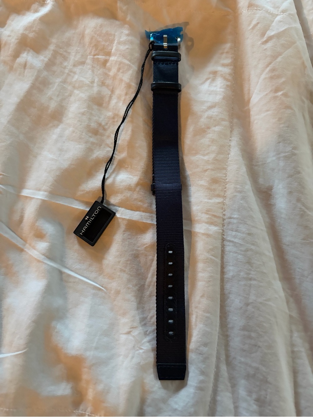 Men's Navy Nylon Watch Strap - Hamilton Khaki - Picture 3 of 3